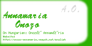 annamaria onozo business card